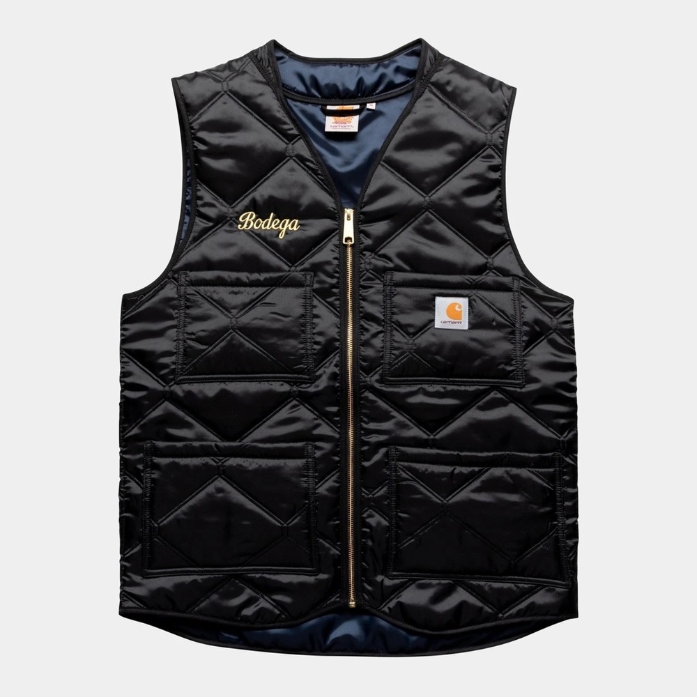 Bodega x Carhartt WIP Quilted Vest BLACK XL - 🍎